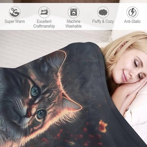 Couverture en flannel pour chat 140x180cm chaude lavable - 4