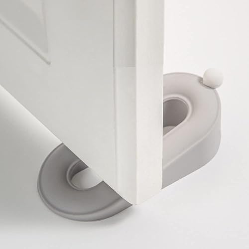 RIIPOO Topes de puerta para la parte inferior de la puerta, cuña de goma resistente para piso, topes de puerta, protector de pared, paquete de 2
