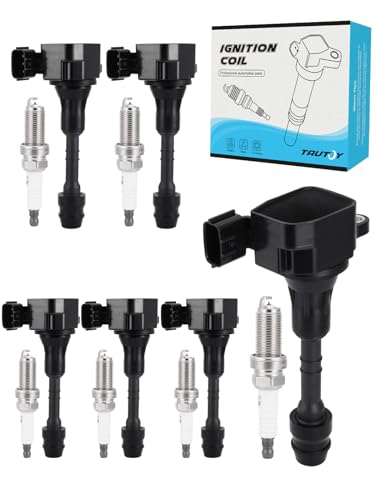 TAUTOY UF349 Ignition Coil 6376 Spark Plug For Infiniti...