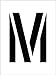 NMC National Marker Corp. PMC8-M Stencil, Letter M, 8 Inch