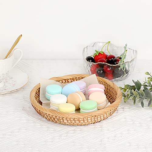 Hipiwe-Small-Woven-Wicker-Basket-76-Round-Entryway-Organizer-for-Keys-Key-Basket-Bowl-Holder-for-Wallet-Cell-Phone-Snacks
