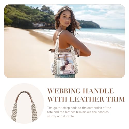 Image of Missnine Clear Bag for Stadium Events, 12x6x12 Approved Clear Tote Bag for Women