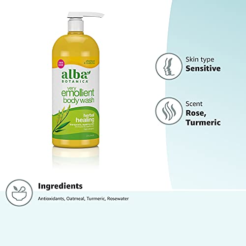 Alba Botanica Very Emollient Bath & Shower Gel, Herbal Healing, 32 Oz #TOP6