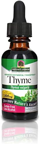 Nature's Answer Thyme Herb with Organic Alcohol, 1-Fluid Ounce | Promotes Respiratory Function | Supports Healthy Lungs