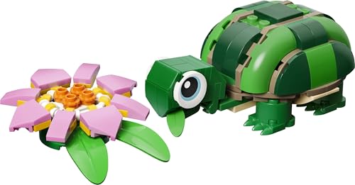 Image of LEGO Creator 3 in 1 Turtle with a Water Lily Flower Toy - Rebuilds into Chameleon or Frog - 31377