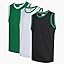Black/White/Kelly Green