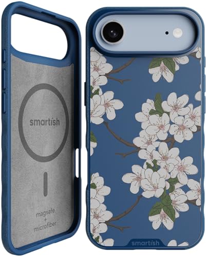Image of Smartish iPhone Air MagSafe Case - Gripmunk Magnetic Slim Case [Lightweight + Protective] Thin Grip Cover with Microfiber Lining for Apple iPhone Air - Very Cherry Blossom