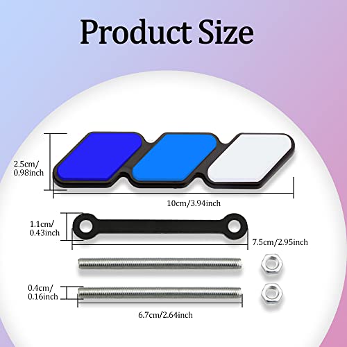 Image of Grille Decor Badge, Tri-Color Grille Insert Trims | Tri-Color Grille Badge Emblem Decoration Accessories Car Truck Label Fit for Most Vehicles