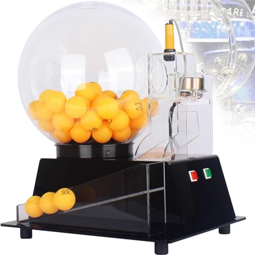 Máquina automática de dibujo de lotería, jaula de bingo eléctrica, juego de 100 bolas, construcción acrílica para rifas y juegos, duradera y fácil de usar