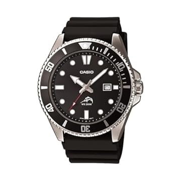 Relógio masculino Casio MDV106-1AV 200M Duro analógico, preto