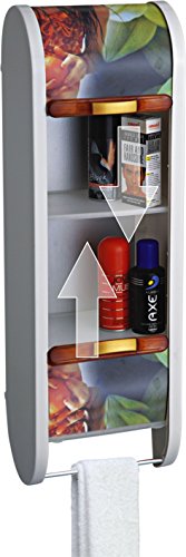 Image of CIPLA PLAST Multipurpose Bathroom Cabinet with Adjustable Shelf - Roll Top (White)