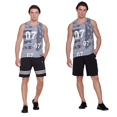 Image of Men's Shorts | Shorts for Men's | Men's Cotton Shorts | Dual Pocket Sleep Shorts - Regular Shorts - Workout, Gym, Running, Sports and Yoga Shorts - Pack of 2