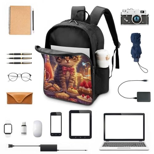 Mochila escolar de gato impermeable con relieve 3D para niños de preescolar 4