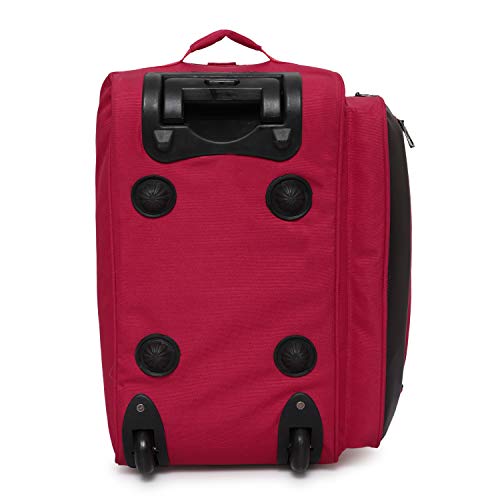 Image of Dejan Bags Duffle Trolley Bag | Luggage Bag with Wheels and Handle - (20 Inch | 52 cm) (Red)