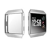 Shan-S Compatible for Fitbit Ionic Screen Protector,TPU Plating All-Around Screen Protective Case Shock-Proof Shatter-Resistant High Defination Clear Ultra-Thin Cover Shell Fitness Watch Accessories