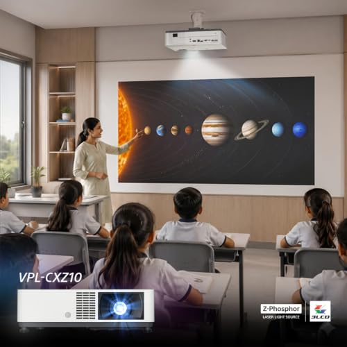 Image of Sony Data Projector VPL-CXZ10 | 5,000 Lumens XGA Laser Light Source Projector for Corporate Business Presentations, Training Rooms & Educational Institutions