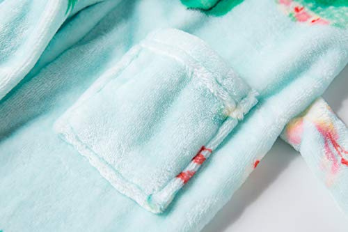 Image of DELEY Children's Bathrobe Boys Girls Hoodie Robes Toddler Soft Pajamas Sleepwear