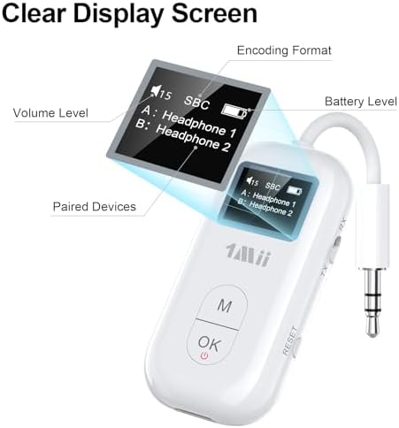 1Mii SafeFly Pro Airplane Bluetooth Adapter for AirPods Wireless Headphones — view 5