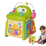Apprentissage Ludique Complet : Les cubes d'activités fusionnent des éléments musicaux, des perles et des designs axés sur les sens pour soutenir la croissance cognitive et la dextérité physique. Ils offrent un outil polyvalent pour les parents cherchant des moyens engageants d'aider au développement de l'enfant pendant le jeu structuré ou libre, en encourageant l'épanouissement par des activités de jeu sensoriel et éducatif.