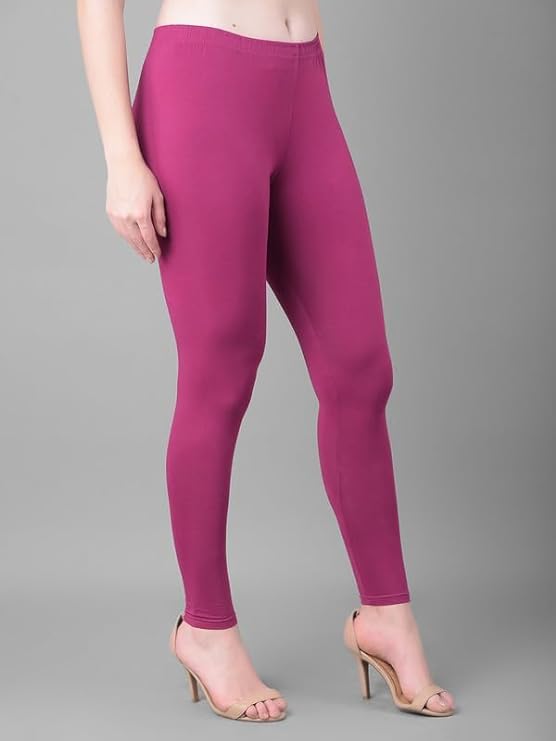 Image of Women Cotton Solid Belt Ankle Length Legging Four Way Lycra Leggings