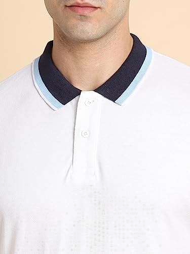 Image of Dennis Lingo Men's Solid Polo Regular Fit T-Shirt (Cotton Polo)