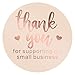 Produktbild AIEX 3,8 cm Thank You Aufkleberfolie Thank You for Support My Small Business Etiketten zum Versiegeln, Dekorieren (1 Rolle, 500 Aufkleber)