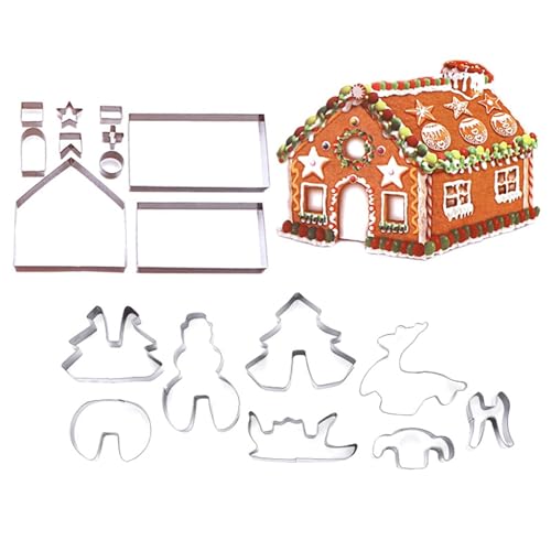 Cortadores de galletas de acero inoxidable para repostería fina y escenario navideño 3D 5