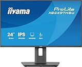 iiyama Prolite XB2497HSU-B1 60,5cm 23,8" IPS LED-Monitor Full-HD 120Hz HDMI DP USB3.2 USB-C Slim-Line Adaptive Sync Höhenverstellung Pivot Energieeffizienzklasse C schwarz