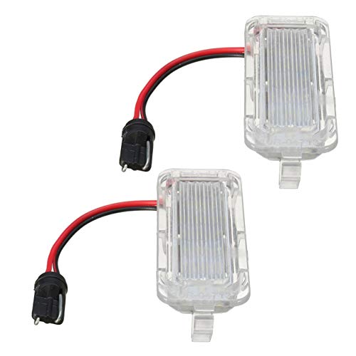 MachinYeser 1 par de Luces LED traseras para matrícula con número de matrícula para Ford para Fiesta para Enfoque para Kuga para Mondeo Lámpara con matrícula Blanca Brillante (Color: Blanco)