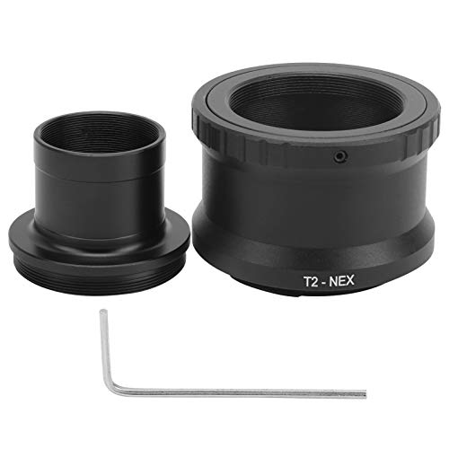 1.25 inch Astronomical Telescope, T Mount Tube Ring Adapter, Metal Telescope Camera Adapter for E Mount Mirrorless Cameras
