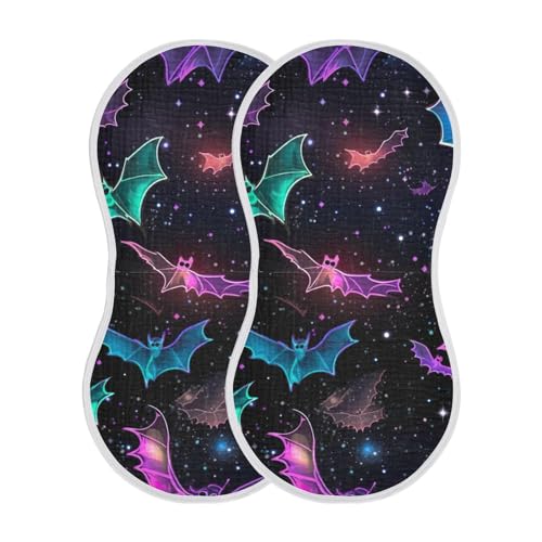 xigua Bat Muslin Burp Cloths for Baby Boys and Girls, Ultra Absorbent Unisex Burping Cloths Newborn Towels, 1 Pack2