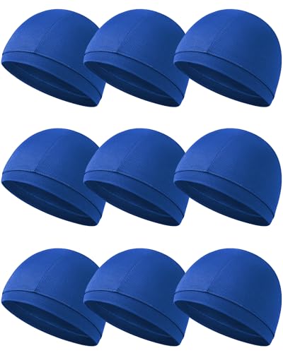 Image of 9 Pcs Cooling Skull Cap Camo Liner Sweat Wicking Lightweight Cycling Cap Running Hat for Men Women