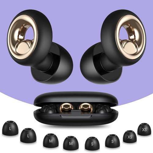 Vosaf Ear Plugs for Sleeping, 55dB Silicone Ear Plugs for Noise Reduction, Reusable Sleeping Noise Cancelling Earplugs for Snoring, Concert & Shooting Ear Protection with 8 Eartips(Charcoal)