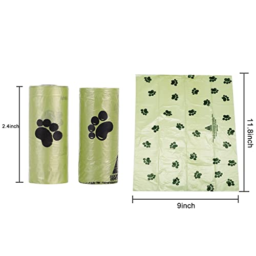 Image of Dog Waste Bag Holder for Leash, Dogs Poop Bag Dispenser with Durable Metal Clip Carabiner and Zipper-30 Free Leak-proof Dog Waste Bags for Walking Travel Outdoor Use