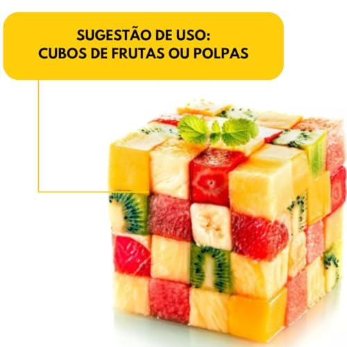 Forma de Gelo Silicone 4 Cubos Grandes Papinha de Bebe Temperos Molhos Drinks Whisky Gin Vodka BPA F