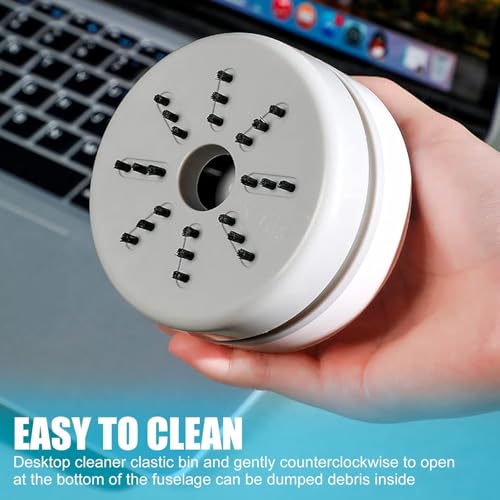 SPORWAY Tischstaubsauger Mini Tischsauger, Klein Handstaubsauger USB Wiederaufladbar Staubsauger, Hohe Saugleistung Staub Reiniger Elektrische PC Staubgebläse für Tastatur Desktop Sofa (Weiß - 2)