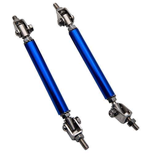 2-Piece Adjustable Front Bumper Lip Splitter Support Struts - Blue Aluminum Rods