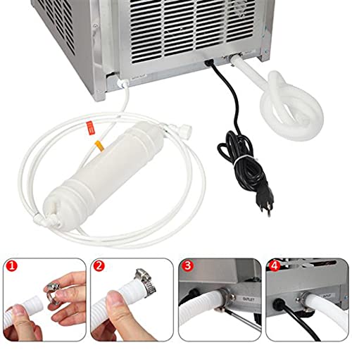 Fabricadora de hielo comercial de acero inoxidable 110 libras miniatura 4