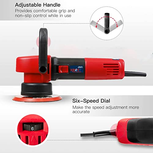 Image of KROST 6-inch Dual Action Polisher Random Orbital Car Buffer Polisher with Variable Speed