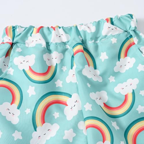 Toddler Girls Boys Baggy Swimwear Unisex Relaxed Printed Elastic Waist Swim Trunks Breathable Vacation Casual Pants2