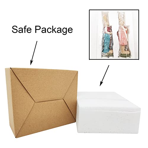 Plentifulhome Easter Rabbits Figurines, Bunny Dector Gifts For Kids Animal Statues, Suitable For Patio Lawn Outdoor Decoration Table Accessories 9.06'' T(2 Pcs) #TOP5