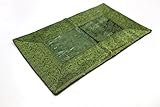 Cojín decorativo oriental. Funda de cojín de estilo hindú de 30 x 50 cm. Funda oriental de la India, verde, 30 x 50 cm