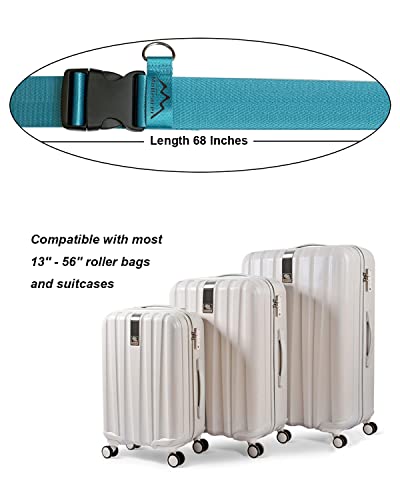MoBearer Car Seat Travel Belt Adjustable Car Seat Travel Strap to Convert Kid Car Seat and Carry-on Luggage into an Airport Car Seat Stroller Safe Travel Solution for Transport Car Seat (Blue, Large)