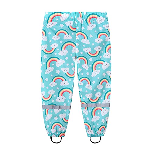 Foto von Regenhose Kinder Ungefüttert Matschhose Sommer wasserdichte Matschhose Regenbundhose für Mädchen Jungen Atmungsaktiv Matschhose Buddelhose zum überziehen Outdoorhose