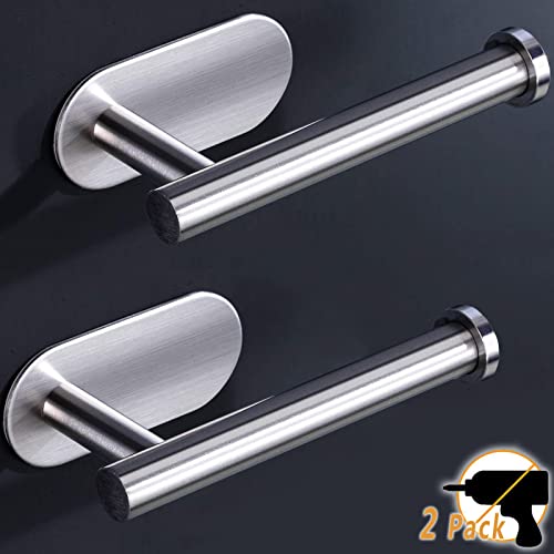 ORSJA Portarrollos de papel higiénico autoadhesivo 3M de acero inoxidable (pequeño, plateado) Cover