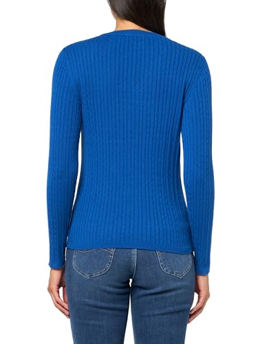 Image of Tommy Hilfiger Adaptive Women's Cotton Vneck Cable Lightweight Sweater