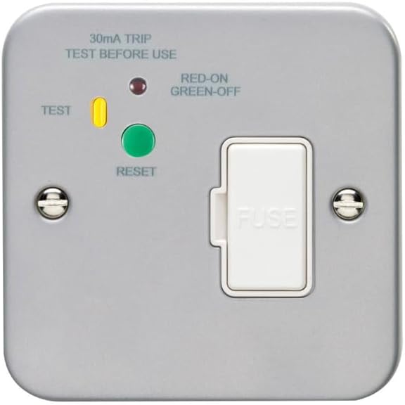 RCD Residual Current Device Safety Circuit Breaker Protective Electrical Switch for Home Office and Commercial Installations Fixings Included