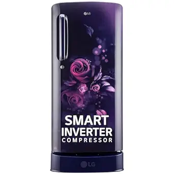 LG 185 L 5 Star Inverter Direct-Cool Single Door Refrigerator (GL-D201ABEU, Blue Euphoria, Base stand with drawer)