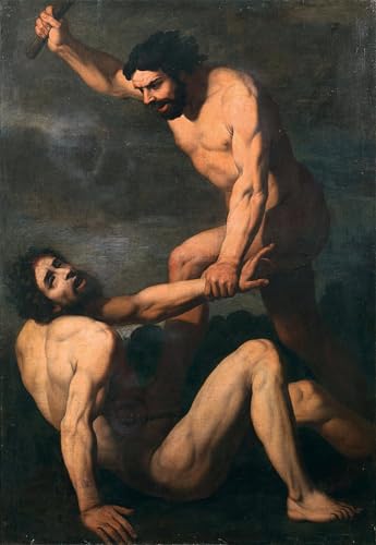 Tableau Toile Caïn et Abel par Daniele Crespi SERENDIPITP Décoration Murale 60x90cm