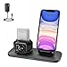 Wireless Charger, 3 in 1 Wireless Charging Stand for Apple Watch 5 and iPhone Airpods, Wireless Charging Station compatible for iPhone 11/11 Pro/X/XR/Xs/8 Plus Apple Watch Charger 5 4 3 2 1 Airpods1 2